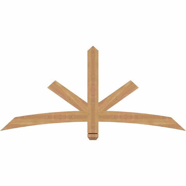 Ekena Millwork Alberta Smooth Timber Gable Bracket, Western Red Cedar, 60"W x 27"H x 1 1/2"D x 3 1/2"F, 11/12 Pitch GBW060X27X0204ALB00SWR - main